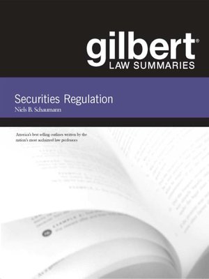 cover image of Gilbert Law Summaries on Securities Regulation, 7th